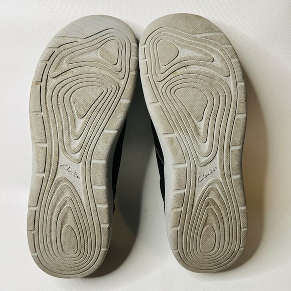 Clarks Lace Up Leather Slip-On Loafers Shoes Mens Sz 8.5 - Picture 6 of 7